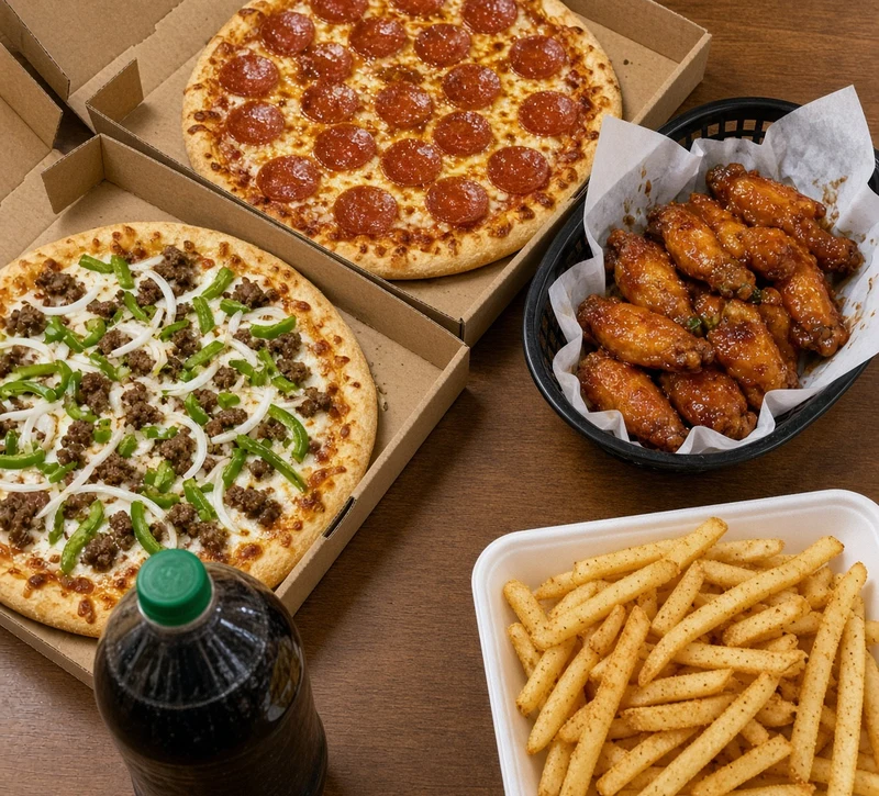 Family deal for sharing from Peak & Flame Pizza Express in Calgary, AB